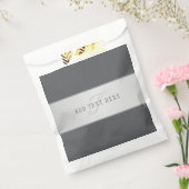 エレガントな名前とイニシャル文字 (その他のテキストも可) フェイバーバッグ (封をした状態)