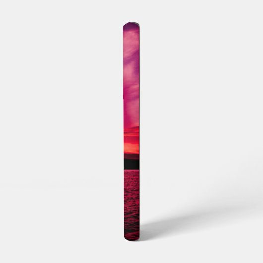 エレガントな名前入り夕焼けの水辺のデザイン SAMSUNG GALAXYケース (左側面)