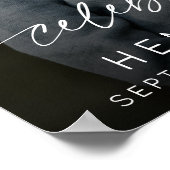 エレガントな命の祝祭のスクリプト写真葬儀 ポスター (角)