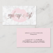 エレガントな唇の白い大理石のばら色の金ゴールドのメーキャップアーティスト 名刺 (正面/裏面)