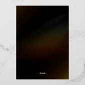 エレガントな喜び ミニマリスト フォト クリスマス ボタニカル 箔シーズンカード (裏面)