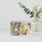 エレガントな喫茶店の名刺 名刺 (スタンド正面)