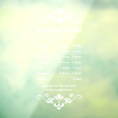 エレガントな営業時間サイン ウィンドウクリング ウィンドウサイン (シート3)