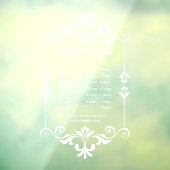 エレガントな営業時間表示窓用シール ウィンドウサイン (シート3)