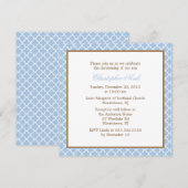 エレガントな四葉の模様 招待状 (正面/裏面)