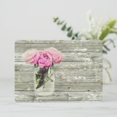 エレガントな国のばら色の花の誕生会 招待状 (スタンド正面)