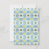 エレガントな地中海のレモン フラワー 40歳の誕生日 招待状 (裏面)