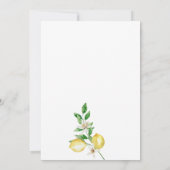 エレガントな地中海のレモン リハーサル  招待状 (裏面)