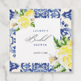 エレガントな地中海スタイルのレモン花のブライズシャワー フェイバータグ