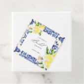 エレガントな地中海風レモン花のブライダルシャワー フェイバータグ (インサイチュ)