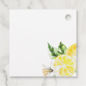 エレガントな地中海風レモン花のブライダルシャワー フェイバータグ (裏面)
