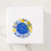 エレガントな地中海風レモン花のブライダルシャワー フェイバータグ (インサイチュ)