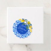 エレガントな地中海風　レモン　フラワーのブライダルシャワー フェイバータグ (インサイチュ)