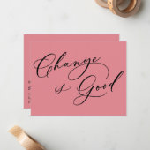 エレガントな変化はグッド ピンクの移動発表 ノートカード (正面/裏面インサイチュ)