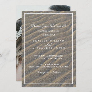 エレガントな夏のカスタム結婚式写真招待状 招待状