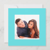 エレガントな夏のビーチウェディングフォト セーブザデート (裏面)