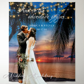 エレガントな夏の夕焼け パームビーチ ウェディング バックドロップ タペストリー