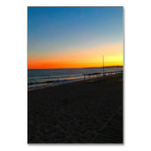 エレガントな夏の海の夕焼けトロピカルビーチハワイ テーブルナンバー (裏面)