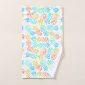 エレガントな夏の熱帯多彩なパイナップルパターン バスタオルセット (ハンドタオル)