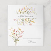 エレガントな夏の野の花の結婚式 プレイスカード (外部開封)