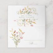 エレガントな夏の野の花の結婚式 プレイスカード (外部開封)