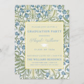 エレガントな夏の野の花 - 卒業式 招待状 (正面/裏面)