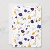 エレガントな夏の野の花 - 卒業 招待状 (裏面)