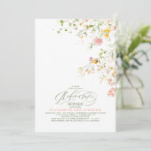 エレガントな夏の野原の野花のリハーサルディナー 招待状 (スタンド正面)