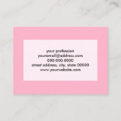 エレガントな夏の金ゴールドのグリッターのパイナップルピンクのミント 名刺 (裏面)