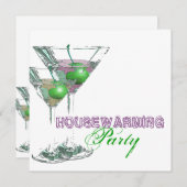 エレガントな夕食のカクテルパーティーはカスタマイズ 招待状 (正面/裏面)