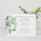 エレガントな多肉植物のガラディナー 招待状 (スタンド正面)