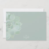 エレガントな多肉植物のガラディナー 招待状 (裏面)