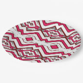 エレガントな多色のジグザグパターン ペーパープレート (アングル)