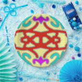 エレガントな多色クラシックデザインの紙皿 ペーパープレート (パーティー)