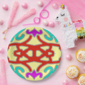 エレガントな多色クラシックデザインの紙皿 ペーパープレート (パーティー)