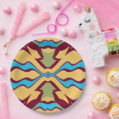 エレガントな多色クラシックデザインの紙皿 ペーパープレート (パーティー)