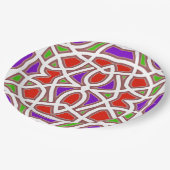 エレガントな多色クラシックデザインの紙皿 ペーパープレート (アングル)