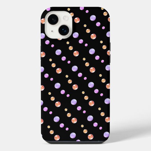 エレガントな多色ドット iPhoneケース (裏面)