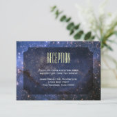 エレガントな夜空/宇宙のテーマの披露宴カード エンクロージャーカード (スタンド正面)