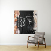 エレガントな夢見るオレンジインクのウェディングシャワーのお出迎え タペストリー (インサイチュ(横))