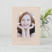 エレガントな大きなフォト卒業式 招待状 (スタンド正面)