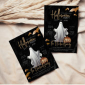 エレガントな大人向けハロウィンパーティー招待状テンプレート 招待状