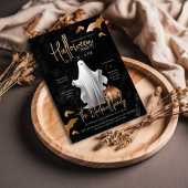 エレガントな大人向けハロウィンパーティー招待状テンプレート 招待状