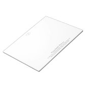 エレガントな大型ヨガ教師グレイロータスフラワー ノートパッド (アングル)