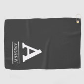 エレガントな大文字および一流の灰色のゴルフタオル ゴルフタオル (横)