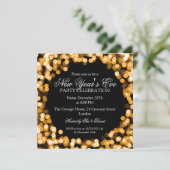 エレガントな大晦日のゴールドスパークライト 招待状 (スタンド正面)