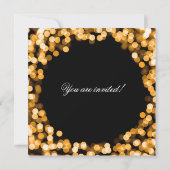 エレガントな大晦日のゴールドスパークライト 招待状 (裏面)