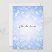 エレガントな大晦日パーティーブルーウィンター 招待状 (裏面)