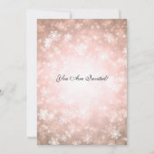 エレガントな大晦日パーティー カッパー ウィンター 招待状 (裏面)