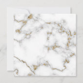 エレガントな大理石とゴールドのエフェクトが施された結婚式の招待状 招待状 (裏面)